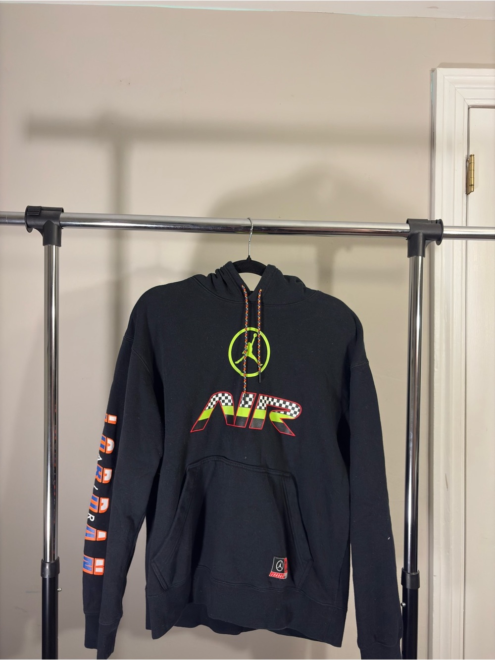 Jordan Black Hoodie with Red Jumpman Logo